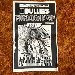 Punk 1980’s concert flyer